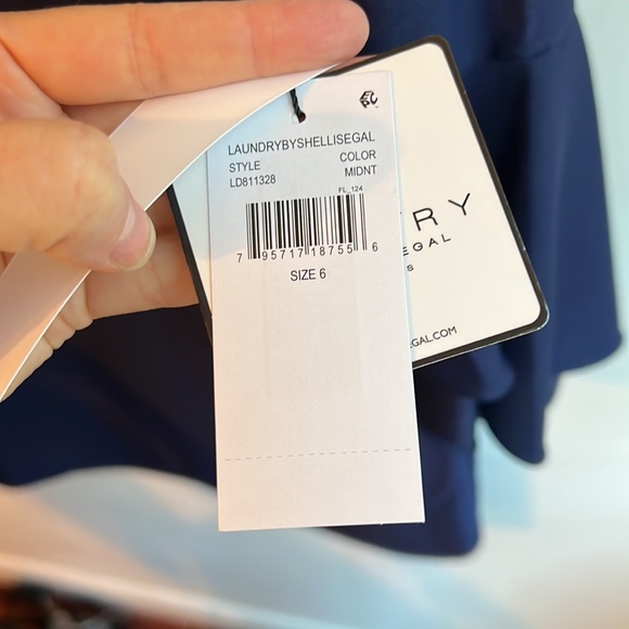 laundry by Shelli segal dress size 6 navy - Picture 4 of 6